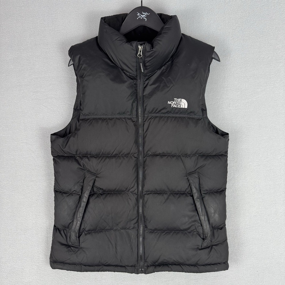 The North Face 700 Black Down Puffer Vest Men's Size Small Full Zip Outdoor